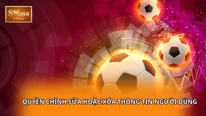 Quyền chỉnh sửa hoặc xóa thông tin người dùng